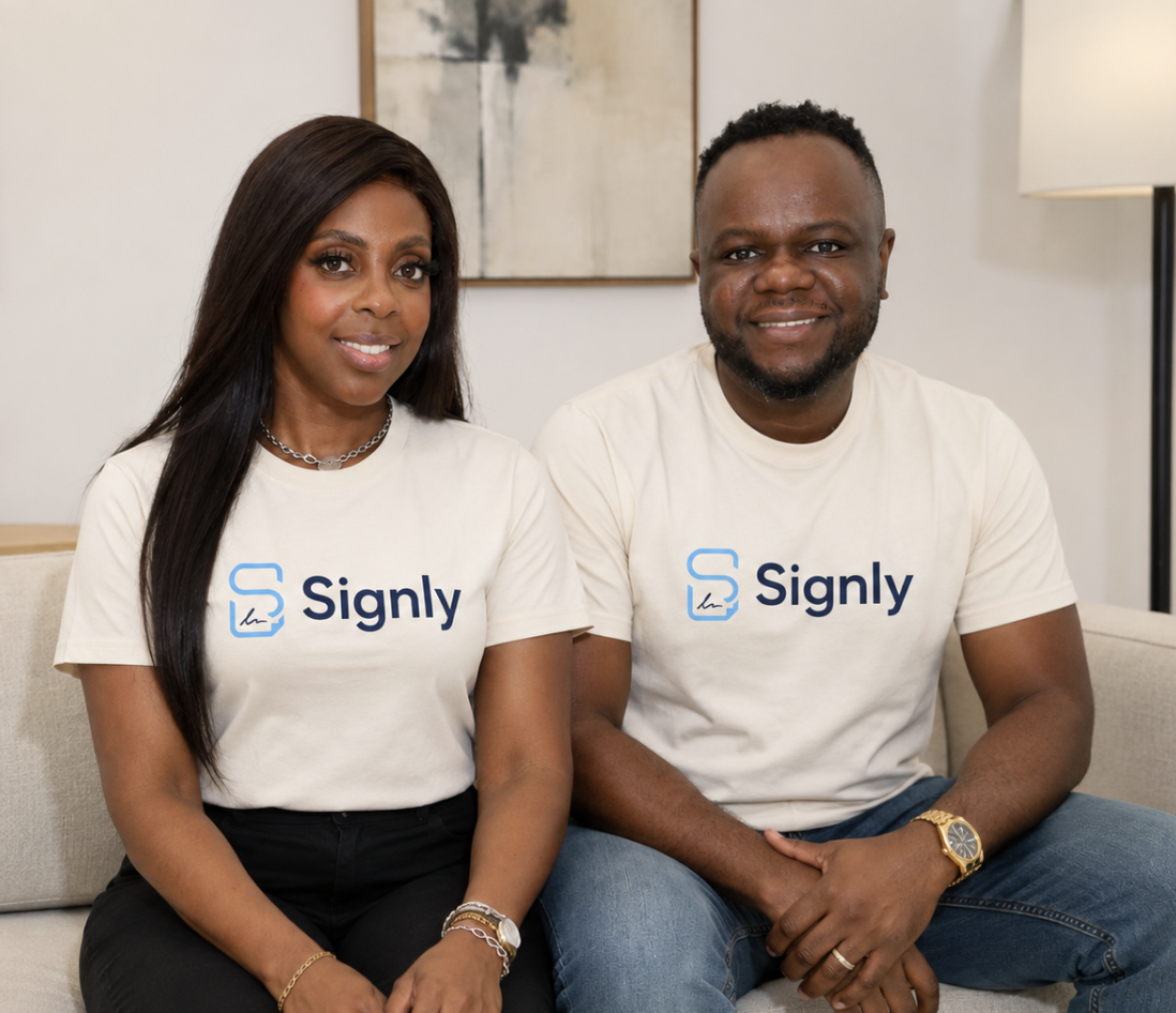 Uyi & Faith Abraham, founders of Signly