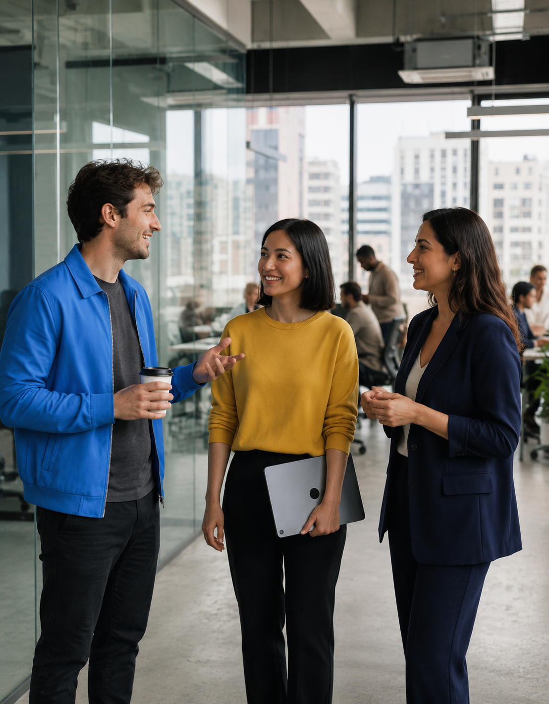 A diverse group of entrepreneurs collaborating